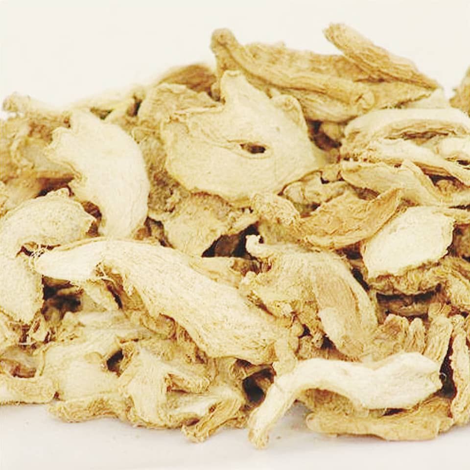 Dried split Nigerian ginger prepared for export