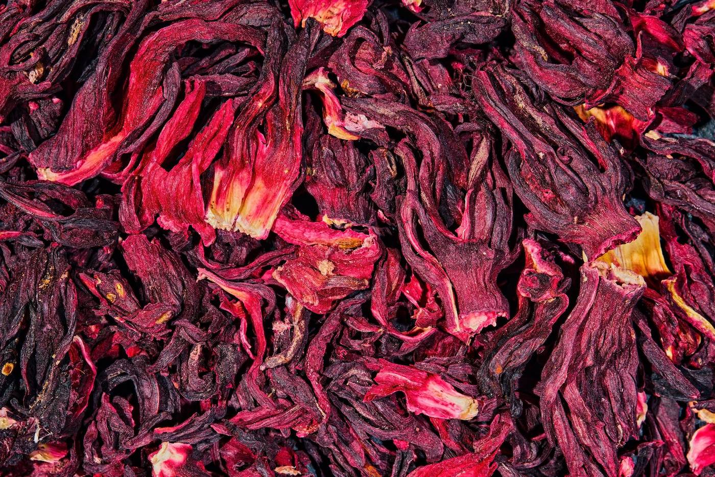 Dried Nigerian hibiscus calyces prepared for export